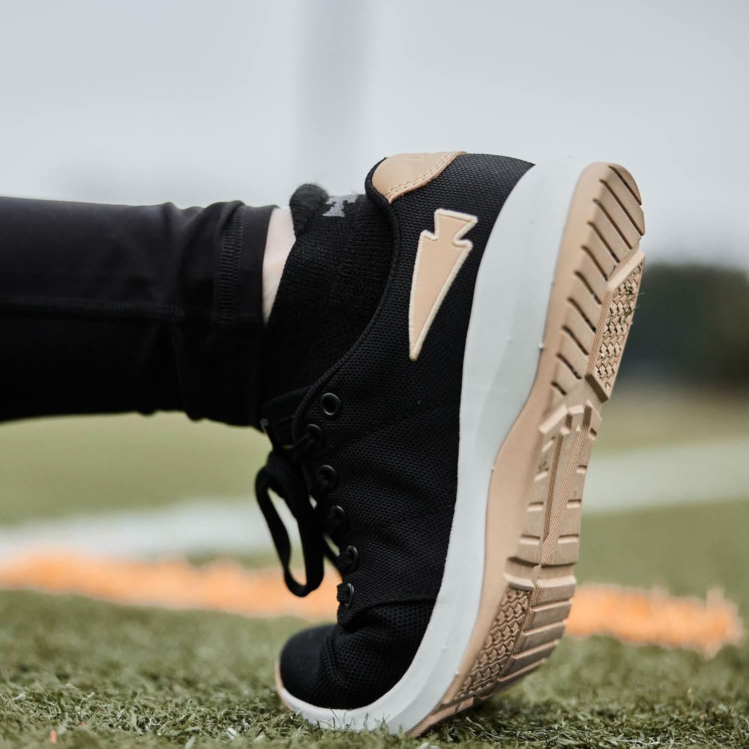 Women's Ballistic Trainers - Black + White + Gold - Image 5